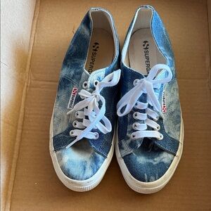 Superga Blue Denim Sneakers